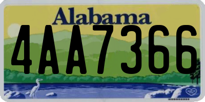 AL license plate 4AA7366