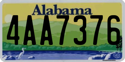 AL license plate 4AA7376