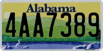 AL license plate 4AA7389