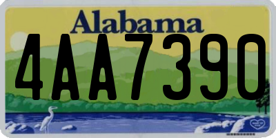 AL license plate 4AA7390