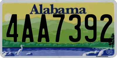 AL license plate 4AA7392