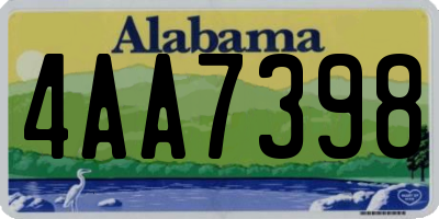 AL license plate 4AA7398