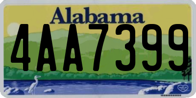 AL license plate 4AA7399