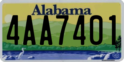 AL license plate 4AA7401