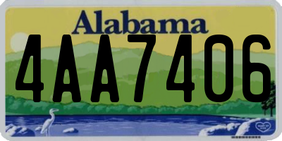 AL license plate 4AA7406
