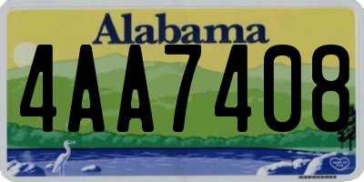 AL license plate 4AA7408