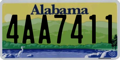 AL license plate 4AA7411