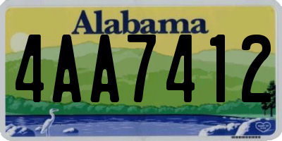 AL license plate 4AA7412