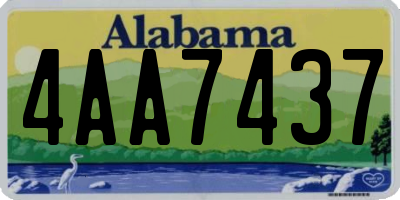 AL license plate 4AA7437