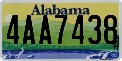 AL license plate 4AA7438