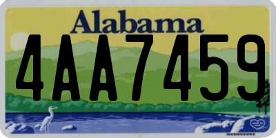 AL license plate 4AA7459