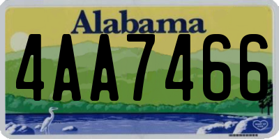AL license plate 4AA7466