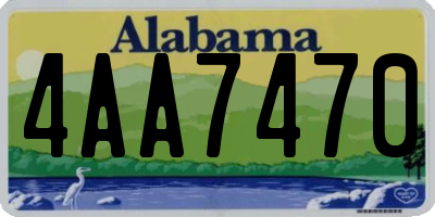 AL license plate 4AA7470
