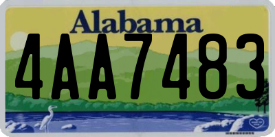 AL license plate 4AA7483