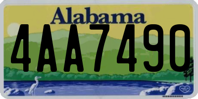 AL license plate 4AA7490