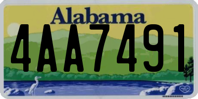 AL license plate 4AA7491