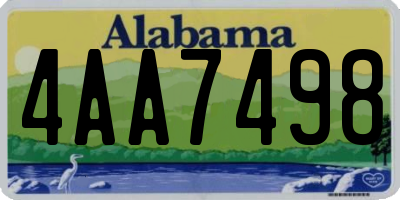 AL license plate 4AA7498