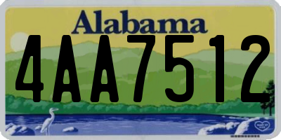 AL license plate 4AA7512