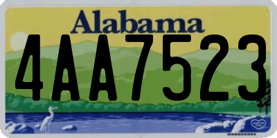 AL license plate 4AA7523