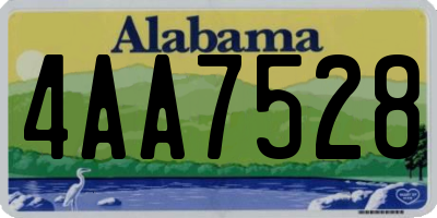 AL license plate 4AA7528