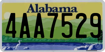 AL license plate 4AA7529