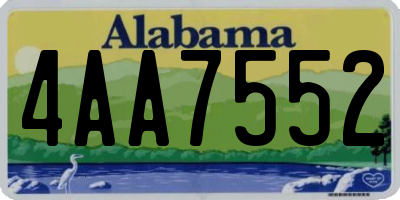 AL license plate 4AA7552