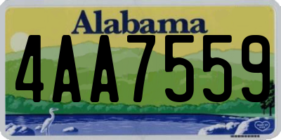 AL license plate 4AA7559