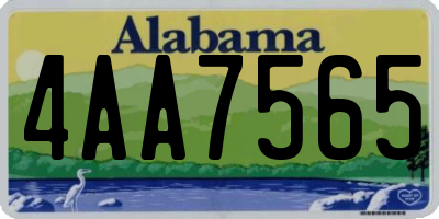 AL license plate 4AA7565