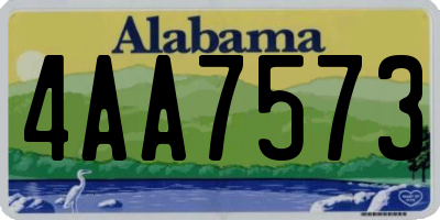 AL license plate 4AA7573