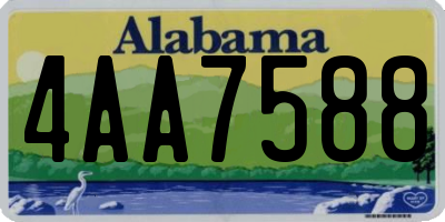AL license plate 4AA7588