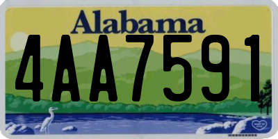 AL license plate 4AA7591