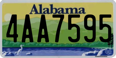 AL license plate 4AA7595