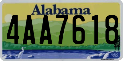 AL license plate 4AA7618