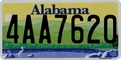 AL license plate 4AA7620