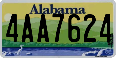 AL license plate 4AA7624