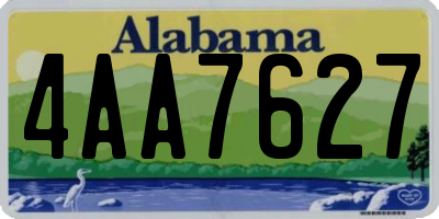 AL license plate 4AA7627