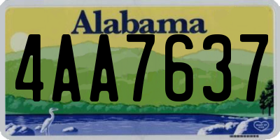 AL license plate 4AA7637