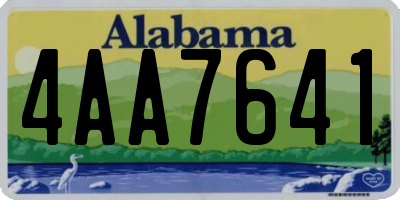 AL license plate 4AA7641