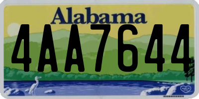 AL license plate 4AA7644