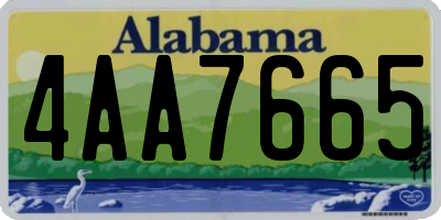 AL license plate 4AA7665