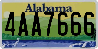 AL license plate 4AA7666