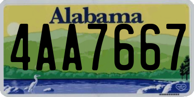 AL license plate 4AA7667