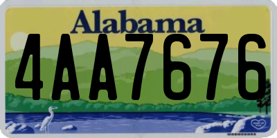 AL license plate 4AA7676
