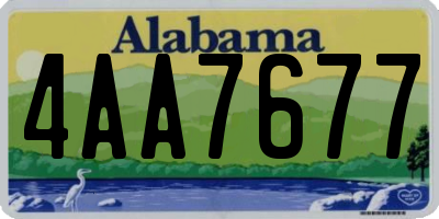 AL license plate 4AA7677