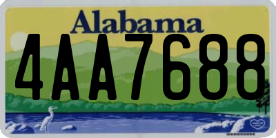 AL license plate 4AA7688