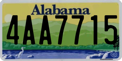 AL license plate 4AA7715