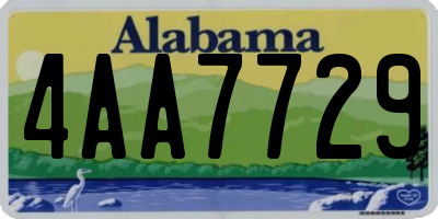 AL license plate 4AA7729
