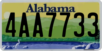 AL license plate 4AA7733
