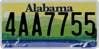 AL license plate 4AA7755