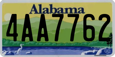 AL license plate 4AA7762